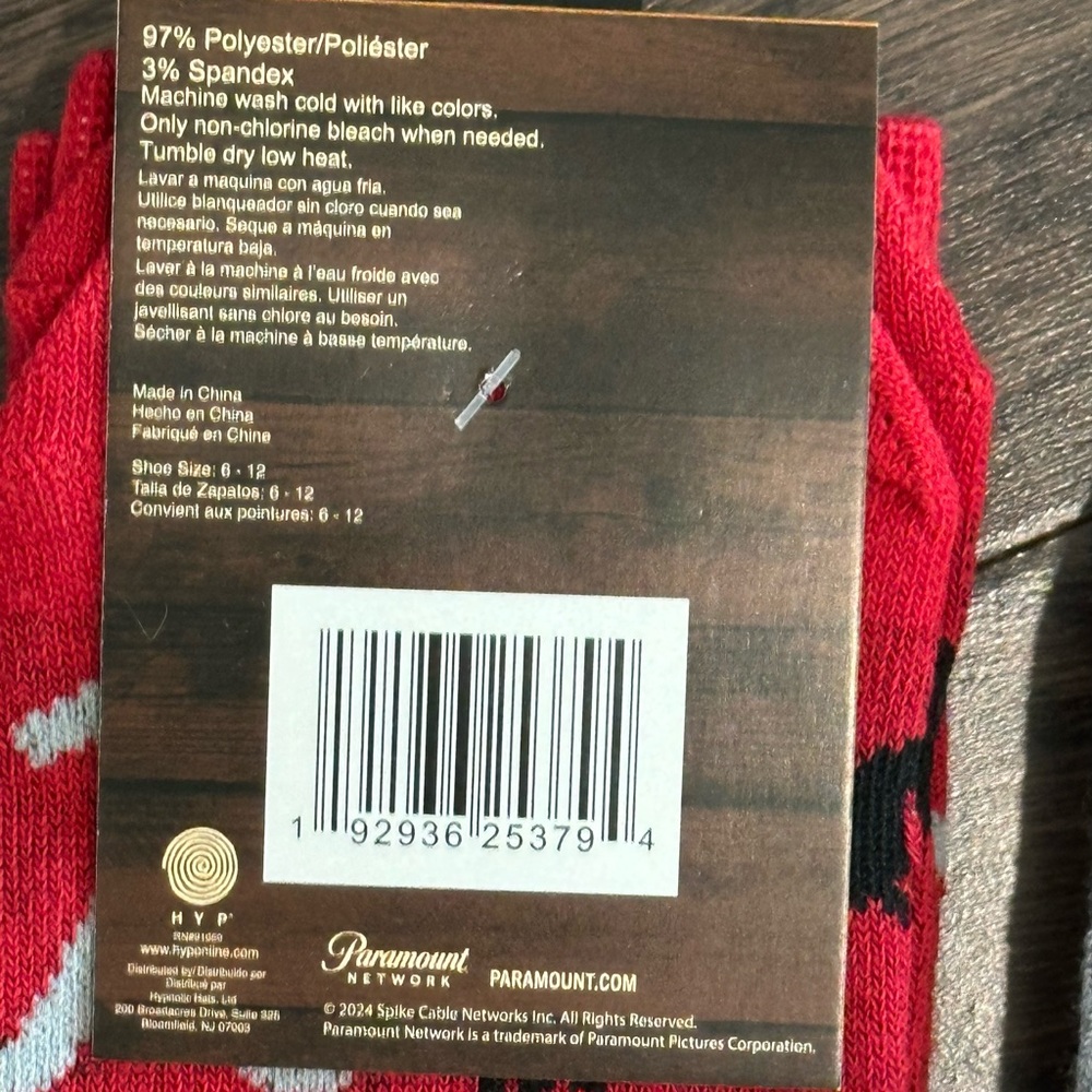 ✨NWT✨YELLOW STONE Crew Socks Men Size 6-12 UNISEX RED BLACK GRAY Paramount - Picture 4 of 10